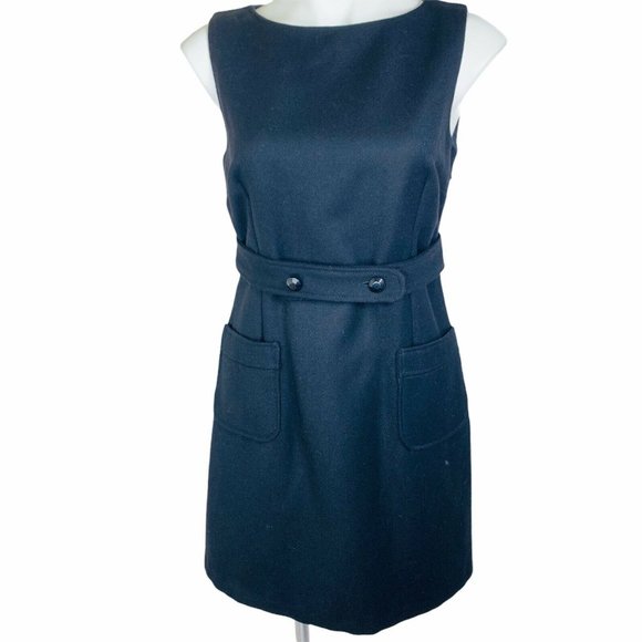 valentino Dresses & Skirts - R.E.D. VALENTINO BLACK LINED WOMEN DRESS. SIZE 42